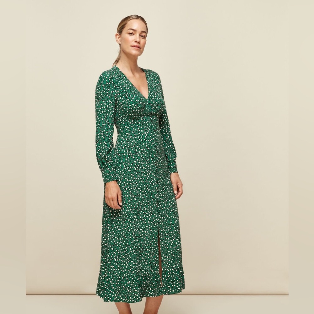 NWT WHISTLES WILD LEOPARD MIDI DRESS